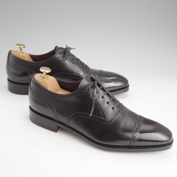 美品★(スペイン製)CARMINA/カルミナ SIZE 8【モデル定価￥72,600-★MEERMIN別注/クォーターブローグ】80214/カーフ/黒/メンズ★i665