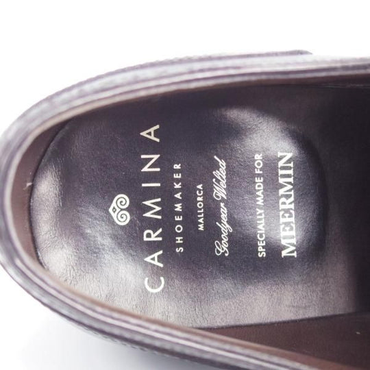 美品★(スペイン製)CARMINA/カルミナ SIZE 8【モデル定価￥72,600-★MEERMIN別注/クォーターブローグ】80214/カーフ/黒/メンズ★i665