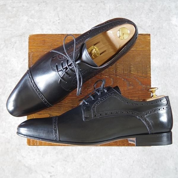 ステファノ・ブランキーニ SIZE 45【クォーターブローグ/黒】 | 高級