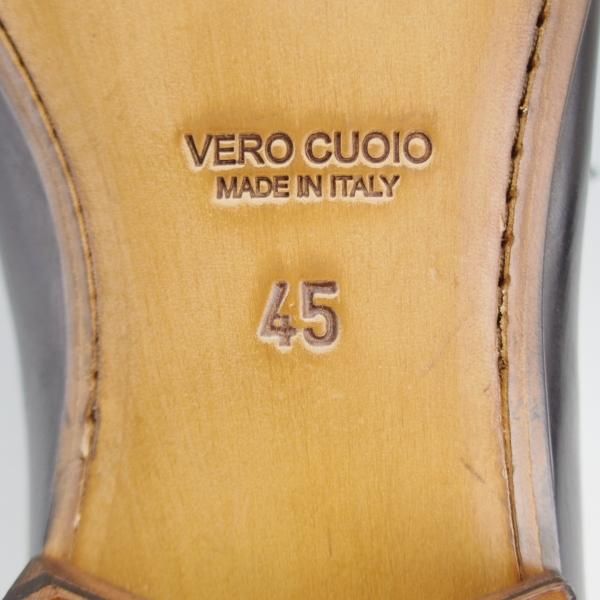 未使用★(伊)ステファノ・ブランキーニ SIZE 45【★クォーターブローグ/黒】カーフ/メンズ/STEFANO BRANCHINI★i666