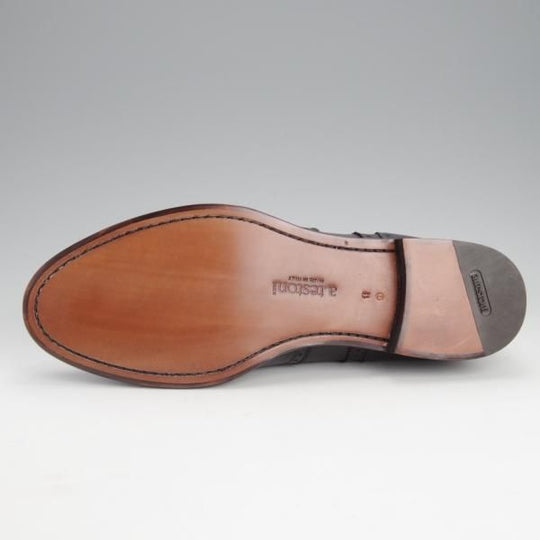 未使用★(伊)ア・テストーニ SIZE 11【★フルブローグ/黒】カーフ/メンズ/a.testoni★i667