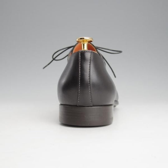 未使用★(伊)サントーニ SIZE 10【★プレーントゥ/372122】Vフロント/プレーントゥ/カーフ/黒/メンズ/Santoni★i668