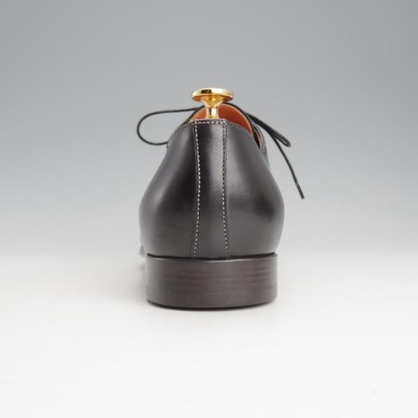 未使用★(伊)サントーニ SIZE 10【★プレーントゥ/372122】Vフロント/プレーントゥ/カーフ/黒/メンズ/Santoni★i668