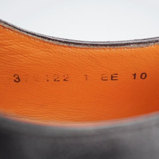 未使用★(伊)サントーニ SIZE 10【★プレーントゥ/372122】Vフロント/プレーントゥ/カーフ/黒/メンズ/Santoni★i668