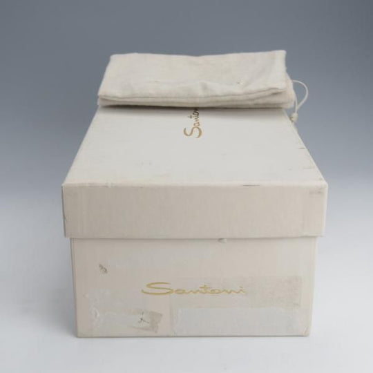 未使用★(伊)サントーニ SIZE 10【★プレーントゥ/372122】Vフロント/プレーントゥ/カーフ/黒/メンズ/Santoni★i668