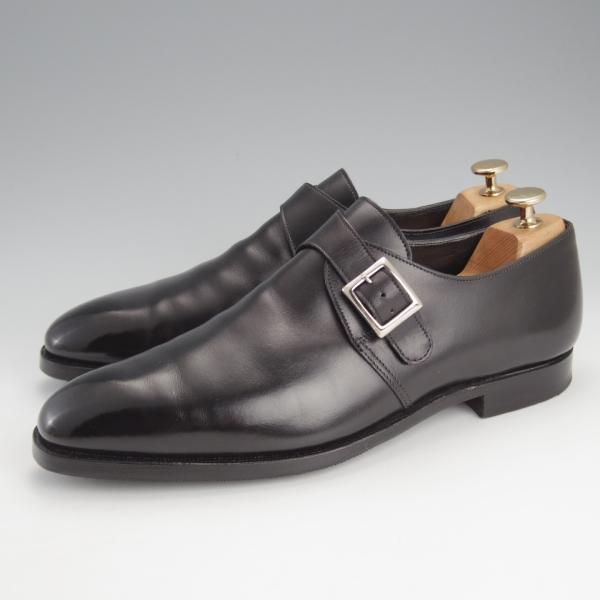 極上★クロケット&ジョーンズ 8.5E【定価￥107,800-★ハンドグレード/SAVILE/337ラスト】モンクストラップ/黒/Crockett&Jones★i669