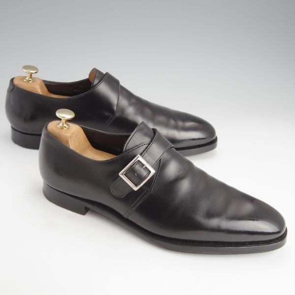 極上★クロケット&ジョーンズ 8.5E【定価￥107,800-★ハンドグレード/SAVILE/337ラスト】モンクストラップ/黒/Crockett&Jones★i669