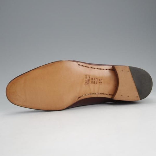 未使用★(伊)タニノクリスチー SIZE 6.5【デッドストック品★ローファー/108253】スリッポン/カーフ/茶/メンズ/TANINO CRISCI★i670