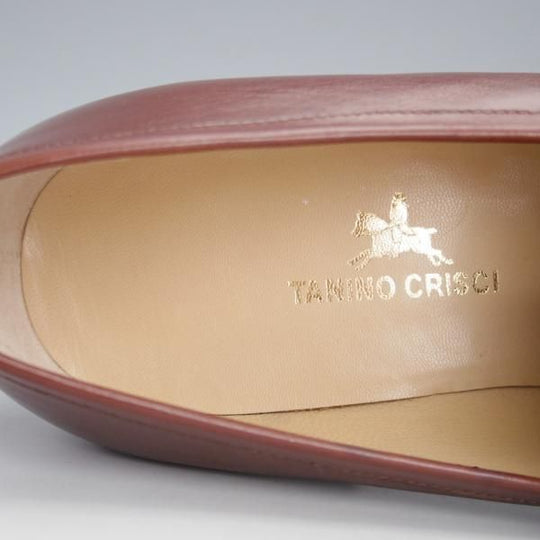 未使用★(伊)タニノクリスチー SIZE 6.5【デッドストック品★ローファー/108253】スリッポン/カーフ/茶/メンズ/TANINO CRISCI★i670