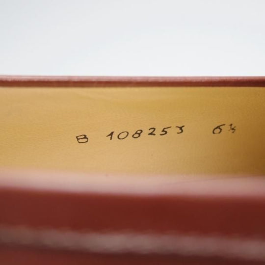 未使用★(伊)タニノクリスチー SIZE 6.5【デッドストック品★ローファー/108253】スリッポン/カーフ/茶/メンズ/TANINO CRISCI★i670