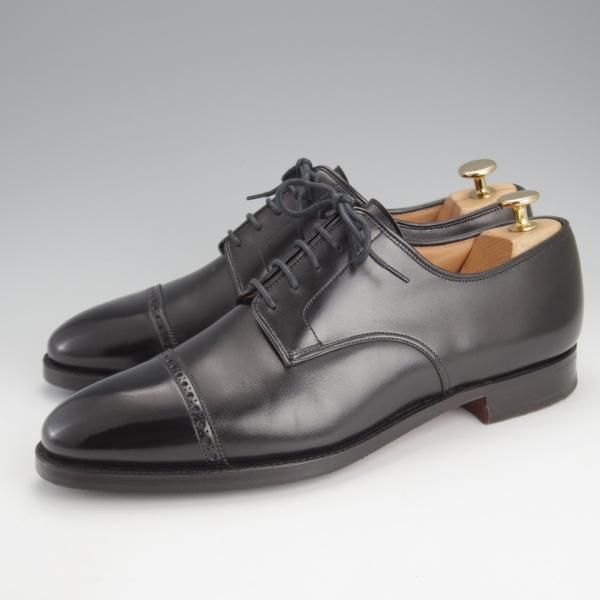 極上★クロケット&ジョーンズ 7.5E【モデル定価￥89,100-★DRAYCOTT 2/パンチドキャップトゥ】341ラスト/カーフ/黒/Crockett&Jones★i671