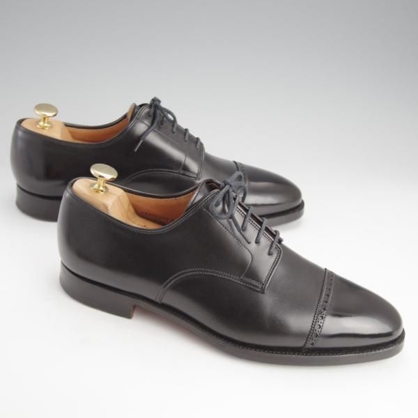 極上★クロケット&ジョーンズ 7.5E【モデル定価￥89,100-★DRAYCOTT 2/パンチドキャップトゥ】341ラスト/カーフ/黒/Crockett&Jones★i671