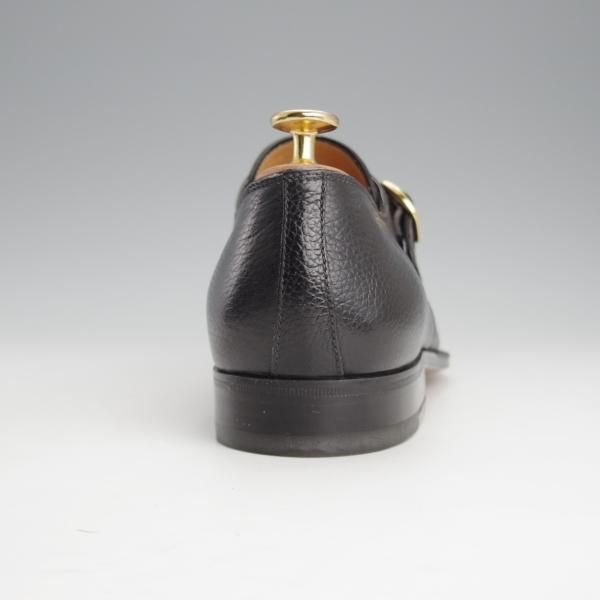 未使用★(伊)タニノクリスチー SIZE 7.5【デッドストック品★モンクストラップ/109264】シボ革/黒/メンズ/TANINO CRISCI★i672