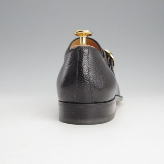 未使用★(伊)タニノクリスチー SIZE 7.5【デッドストック品★モンクストラップ/109264】シボ革/黒/メンズ/TANINO CRISCI★i672