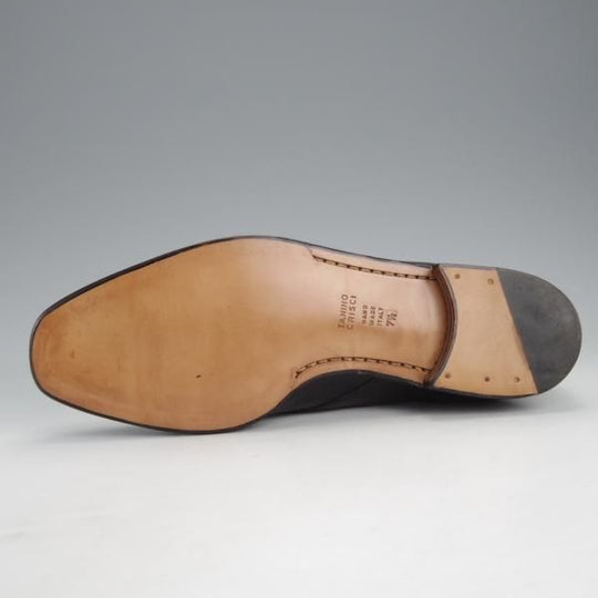 未使用★(伊)タニノクリスチー SIZE 7.5【デッドストック品★モンクストラップ/109264】シボ革/黒/メンズ/TANINO CRISCI★i672