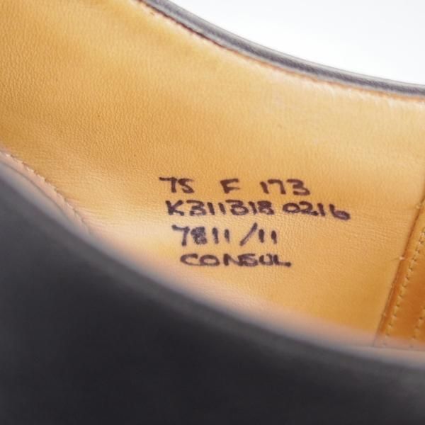 極上★チャーチ 75F/UK7.5【定価￥155,100-★コンサル/CONSUL】173ラスト/ストレートチップ/カーフ/黒/メンズ/Church's★i673