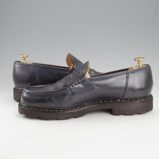 極上★パラブーツ SIZE 7【定価￥71,500-★ランス/REIMS】コインローファー/リスレザー/NUIT/紺/メンズ/Paraboot★i674