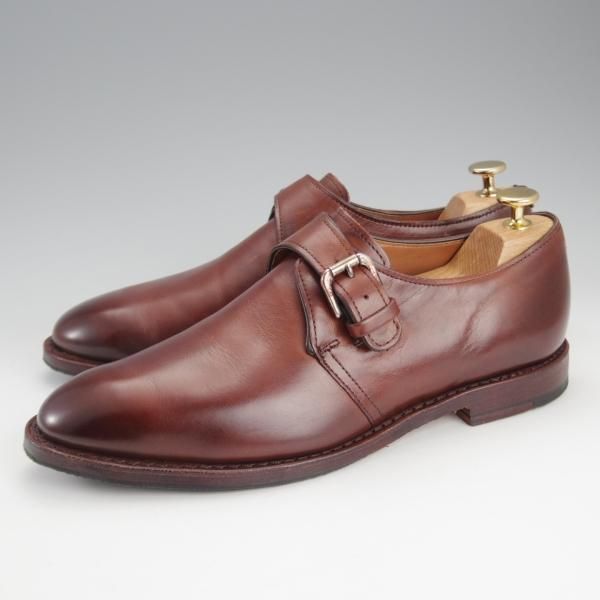 極美品★(米)アレンエドモンズ 8D【貴重★ブルックスブラザーズ別注/BROOKS BROTHERS】モンクストラップ/カーフ/茶/ALLEN EDMONDS★i675