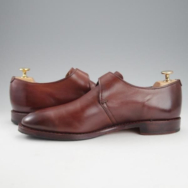 極美品★(米)アレンエドモンズ 8D【貴重★ブルックスブラザーズ別注/BROOKS BROTHERS】モンクストラップ/カーフ/茶/ALLEN EDMONDS★i675