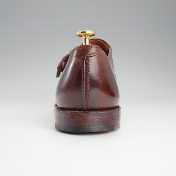 極美品★(米)アレンエドモンズ 8D【貴重★ブルックスブラザーズ別注/BROOKS BROTHERS】モンクストラップ/カーフ/茶/ALLEN EDMONDS★i675