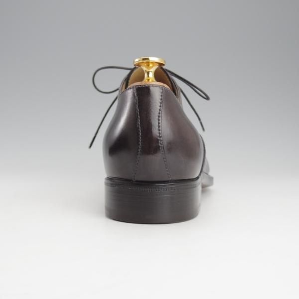 未使用★(伊)STEFANO BI/ステファノビ SIZE 7【グッドイヤーウェルテッド製法★黒系パティーヌ/ストレートチップ】カーフ/メンズ★i676