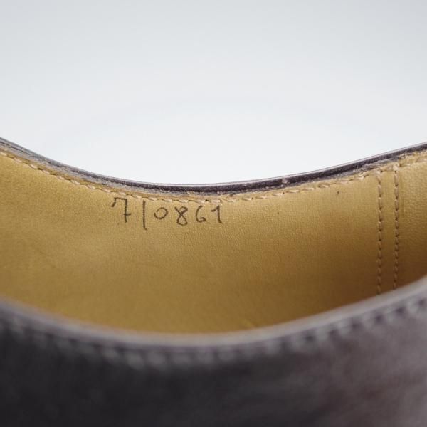 未使用★(伊)STEFANO BI/ステファノビ SIZE 7【グッドイヤーウェルテッド製法★黒系パティーヌ/ストレートチップ】カーフ/メンズ★i676