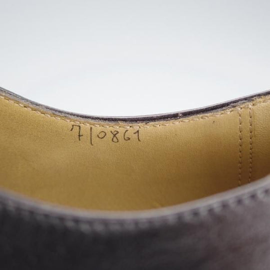 未使用★(伊)STEFANO BI/ステファノビ SIZE 7【グッドイヤーウェルテッド製法★黒系パティーヌ/ストレートチップ】カーフ/メンズ★i676