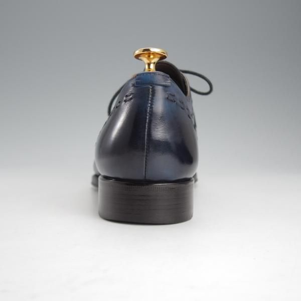 極上★(伊)マックスヴェッレ SIZE 6【★オックスフォードシューズ/紺系パティーヌ】カーフ/メンズ/MAXVERRE★i678