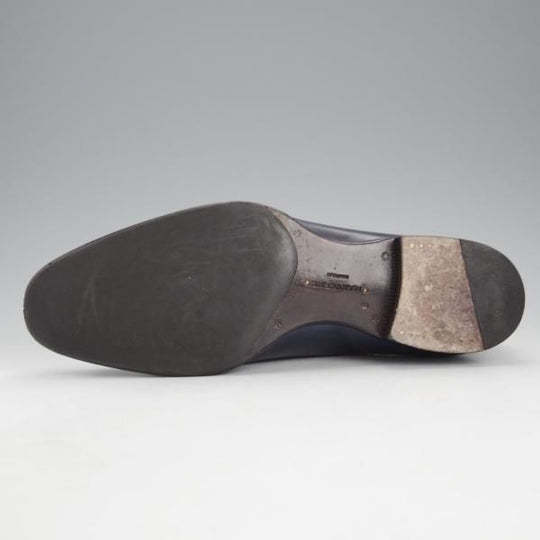 極上★(伊)マックスヴェッレ SIZE 6【★オックスフォードシューズ/紺系パティーヌ】カーフ/メンズ/MAXVERRE★i678