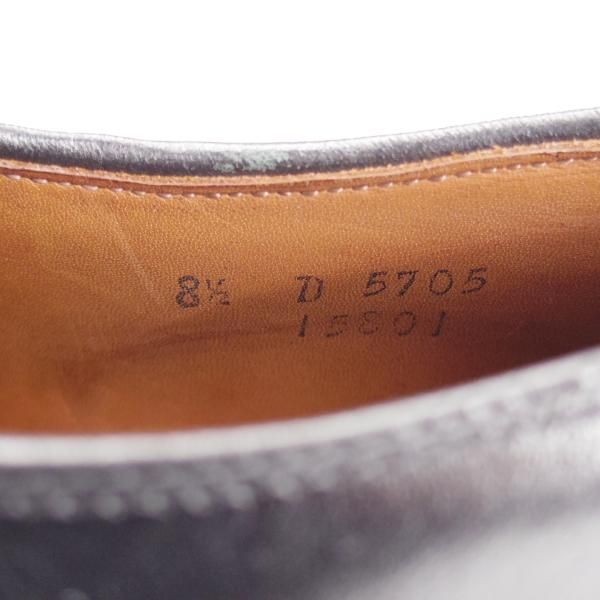 極上★(米)アレンエドモンズ 8.5D【現行定価7.5万円程度★パンチドキャップトゥ/Fifth Avenue】カーフ/黒/メンズ/ALLEN EDMONDS★i681
