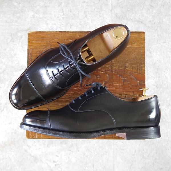 極美品★チャーチ 75F/UK7.5【定価￥160,600-★コンサル/CONSUL】173ラスト/ストレートチップ/カーフ/黒/メンズ/Church's★i683