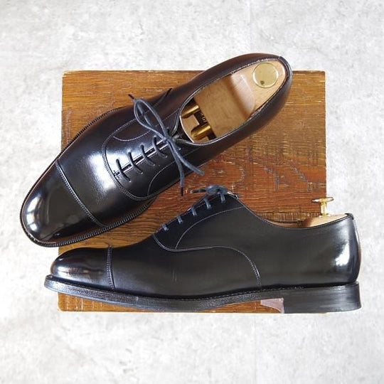 極美品★チャーチ 75F/UK7.5【定価￥160,600-★コンサル/CONSUL】173ラスト/ストレートチップ/カーフ/黒/メンズ/Church's★i683