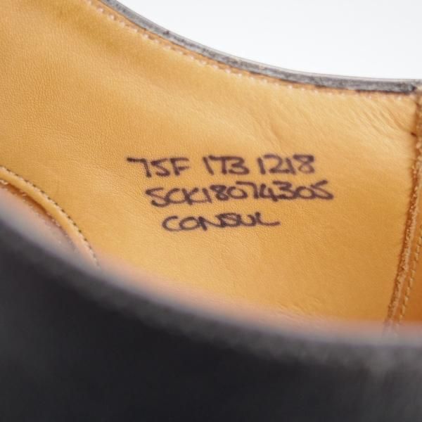 極美品★チャーチ 75F/UK7.5【定価￥160,600-★コンサル/CONSUL】173ラスト/ストレートチップ/カーフ/黒/メンズ/Church's★i683