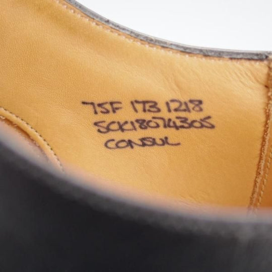 極美品★チャーチ 75F/UK7.5【定価￥160,600-★コンサル/CONSUL】173ラスト/ストレートチップ/カーフ/黒/メンズ/Church's★i683