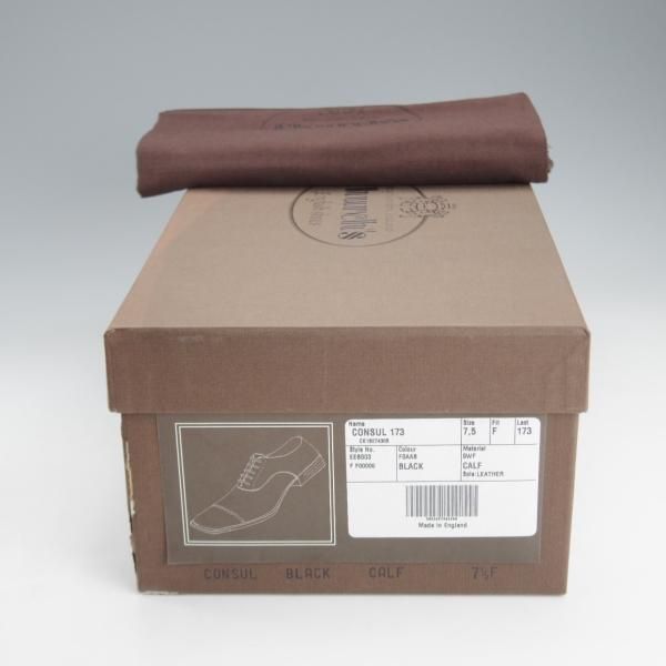 極美品★チャーチ 75F/UK7.5【定価￥160,600-★コンサル/CONSUL】173ラスト/ストレートチップ/カーフ/黒/メンズ/Church's★i683