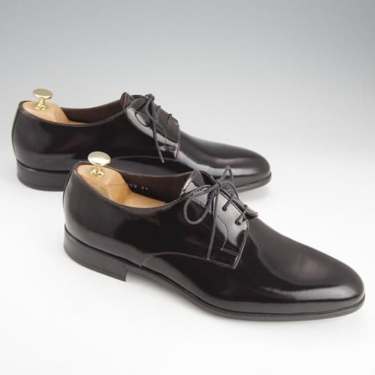 未使用★(伊)Doucal's/デュカルス SIZE 44【★プレーントゥ/黒】パテントレザー/メンズ★i685