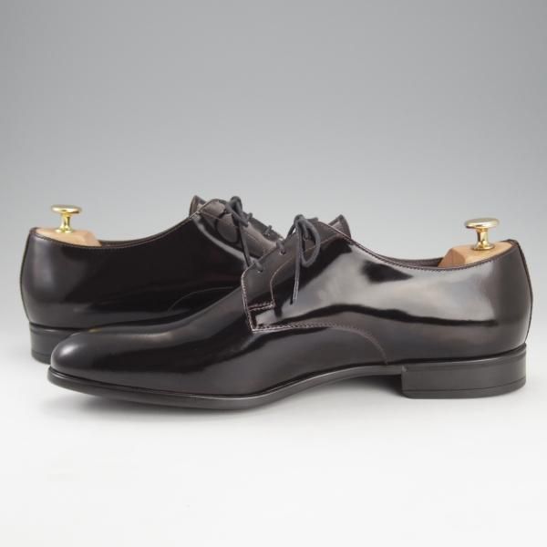 未使用★(伊)Doucal's/デュカルス SIZE 44【★プレーントゥ/黒】パテントレザー/メンズ★i685