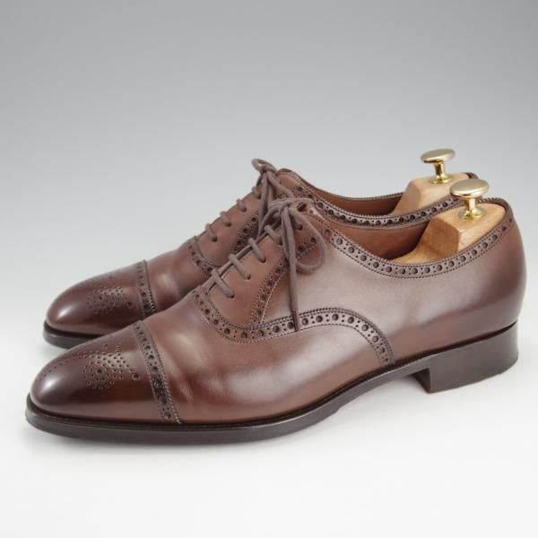 美品★(英)フォスター&サン 7E【定価￥148,500-★SANDRINGHAM/サンドリンガム】66ラスト/セミブローグ/カーフ/濃茶/FOSTER&SON★i687