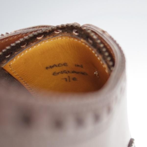美品★(英)フォスター&サン 7E【定価￥148,500-★SANDRINGHAM/サンドリンガム】66ラスト/セミブローグ/カーフ/濃茶/FOSTER&SON★i687