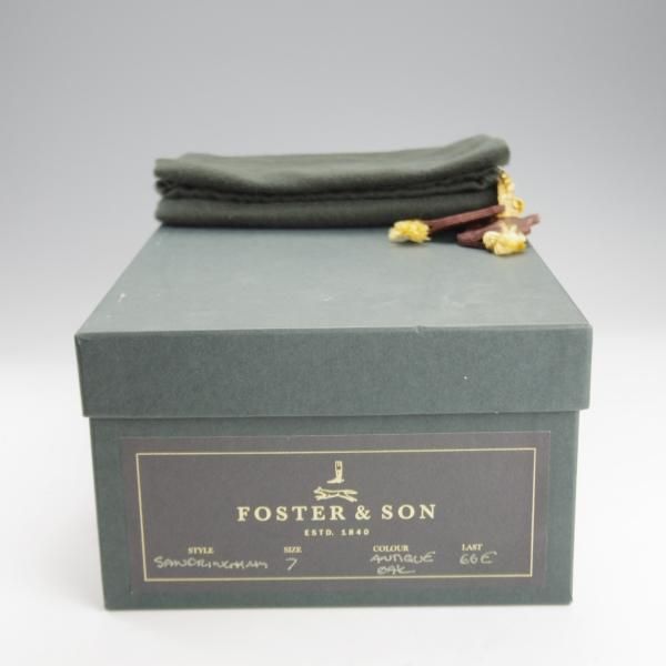 美品★(英)フォスター&サン 7E【定価￥148,500-★SANDRINGHAM/サンドリンガム】66ラスト/セミブローグ/カーフ/濃茶/FOSTER&SON★i687