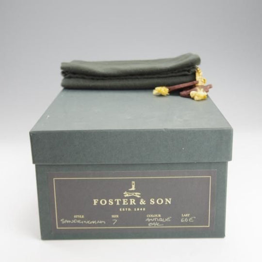 美品★(英)フォスター&サン 7E【定価￥148,500-★SANDRINGHAM/サンドリンガム】66ラスト/セミブローグ/カーフ/濃茶/FOSTER&SON★i687