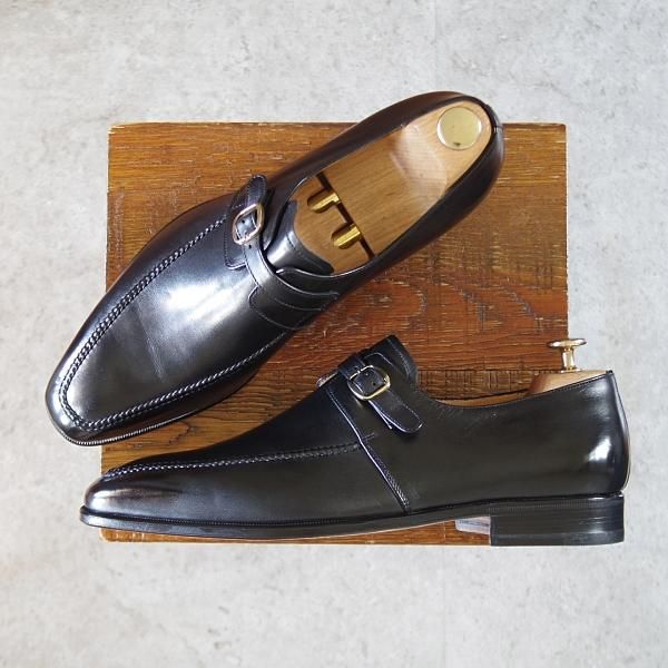 【美品】タニノクリスチー ローファーストラップ 黒 7.5 タニノクリスチー SIZE 8【デッドストック品☆モンクストラップ/黒