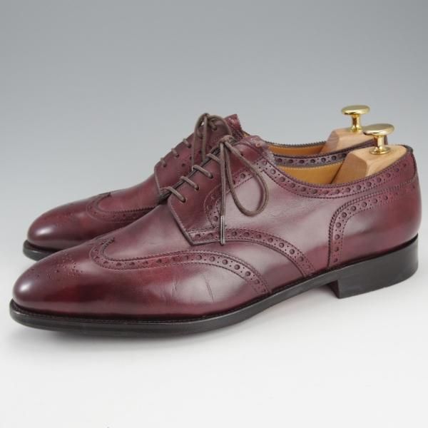 美品★ジョンロブ 8E【モデル定価￥266,200-★ミュージアムカーフ/8695ラスト】HAYLE/フルブローグ/赤茶/メンズ/JOHN LOBB★i689