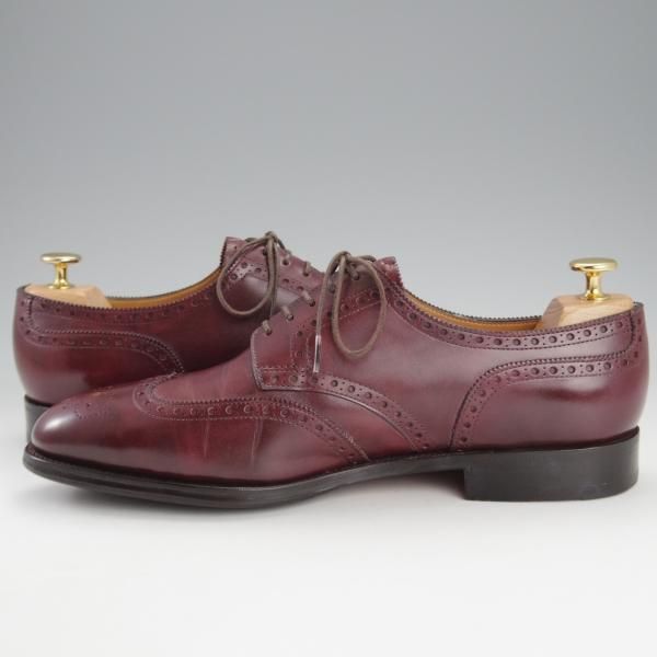 美品★ジョンロブ 8E【モデル定価￥266,200-★ミュージアムカーフ/8695ラスト】HAYLE/フルブローグ/赤茶/メンズ/JOHN LOBB★i689