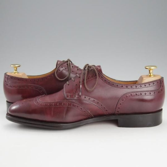 美品★ジョンロブ 8E【モデル定価￥266,200-★ミュージアムカーフ/8695ラスト】HAYLE/フルブローグ/赤茶/メンズ/JOHN LOBB★i689