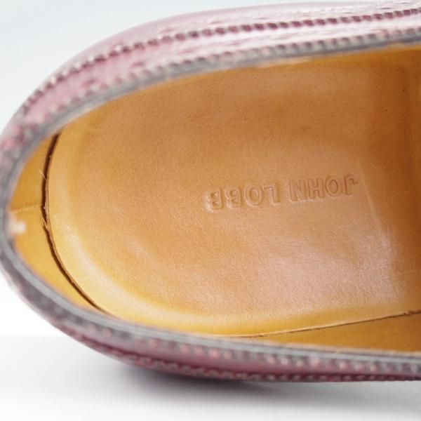 美品★ジョンロブ 8E【モデル定価￥266,200-★ミュージアムカーフ/8695ラスト】HAYLE/フルブローグ/赤茶/メンズ/JOHN LOBB★i689