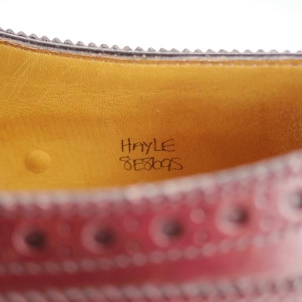 美品★ジョンロブ 8E【モデル定価￥266,200-★ミュージアムカーフ/8695ラスト】HAYLE/フルブローグ/赤茶/メンズ/JOHN LOBB★i689