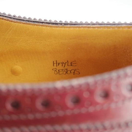 美品★ジョンロブ 8E【モデル定価￥266,200-★ミュージアムカーフ/8695ラスト】HAYLE/フルブローグ/赤茶/メンズ/JOHN LOBB★i689