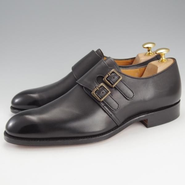 ★(英)グレンソン 5.5F【貴重★footmaster/フットマスター】ダブルモンク/カーフ/黒/メンズ/GRENSON★i690