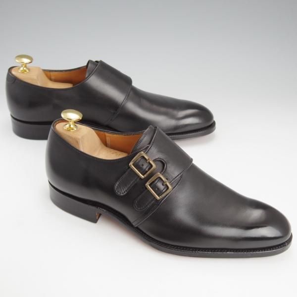 ★(英)グレンソン 5.5F【貴重★footmaster/フットマスター】ダブルモンク/カーフ/黒/メンズ/GRENSON★i690